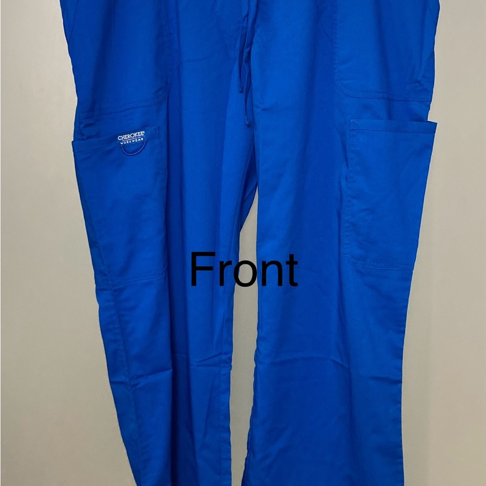 Cherokee Blue Cargo Pants with Straight Leg Design